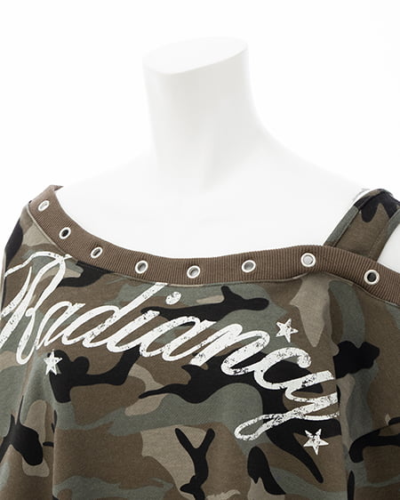 INGNI（イング） ハトメオフショルロゴスウェットトップス ﾒｲｻｲ