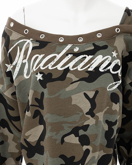 INGNI（イング） ハトメオフショルロゴスウェットトップス ﾒｲｻｲ