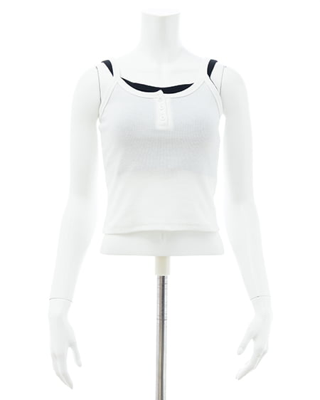 INGNI（イング） レイヤードリブキャミ ｵﾌﾎﾜｲﾄ/ｸﾛ