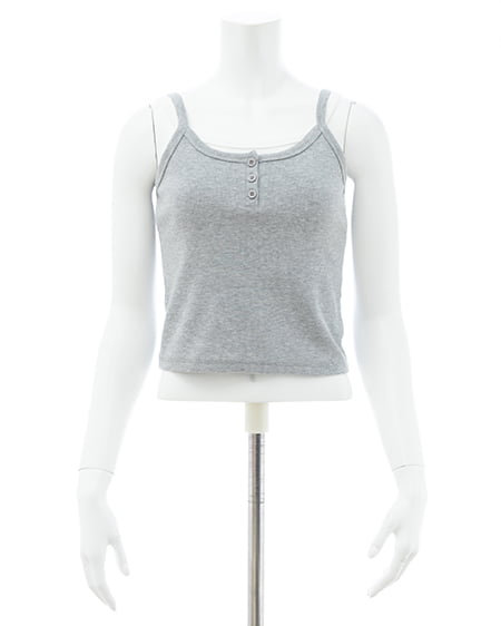 INGNI（イング） レイヤードリブキャミ ｸﾞﾚｰ/ｵﾌﾎﾜｲﾄ