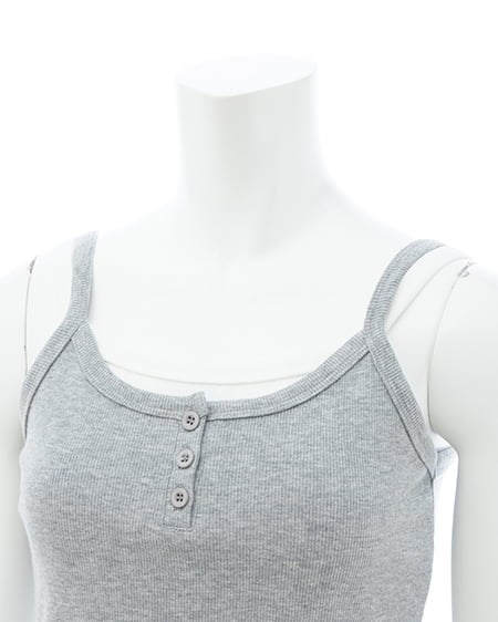 INGNI（イング） レイヤードリブキャミ ｸﾞﾚｰ/ｵﾌﾎﾜｲﾄ