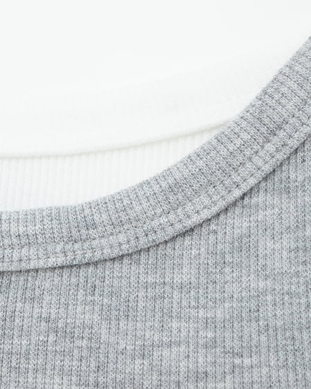 INGNI（イング） レイヤードリブキャミ ｸﾞﾚｰ/ｵﾌﾎﾜｲﾄ