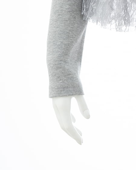 INGNI（イング） ワンショルレースレイヤードトップス ｸﾞﾚｰ