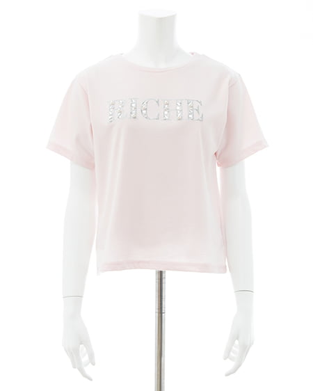 INGNI（イング） ビジューロゴTシャツ ﾗｲﾄﾋﾟﾝｸ