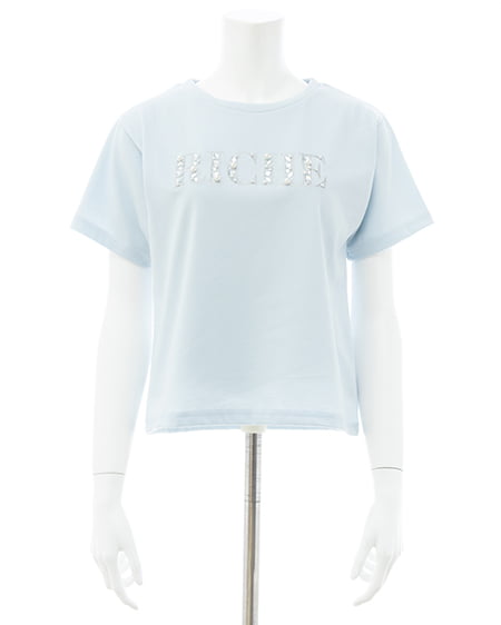INGNI（イング） ビジューロゴTシャツ ｻｯｸｽ