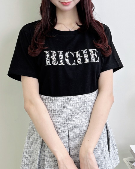 ビジューロゴTシャツ