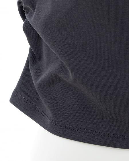 INGNI(イング) 肩ベルトロゴTシャツ チャコールグレー