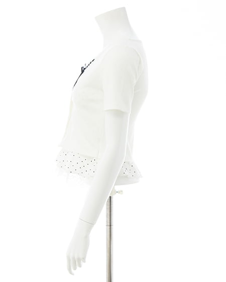 INGNI(イング) キャミドットカーデレイヤードトップス オフホワイト