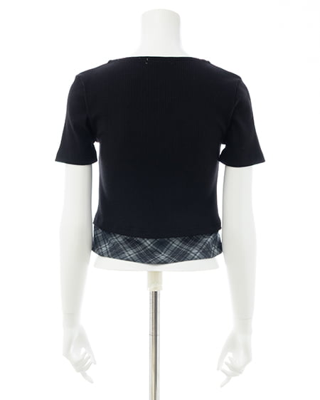 INGNI（イング） レイヤードカーデトップス ｸﾛ/ｸﾞﾚｰ