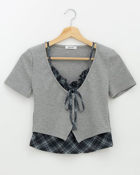 レイヤードカーデトップス