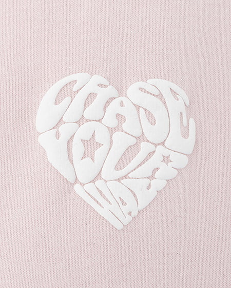 INGNI（イング） バックハートラメスウェットショートジップパーカー ﾗｲﾄﾋﾟﾝｸ/ｵﾌﾎﾜｲﾄ