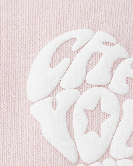 INGNI（イング） バックハートラメスウェットショートジップパーカー ﾗｲﾄﾋﾟﾝｸ/ｵﾌﾎﾜｲﾄ