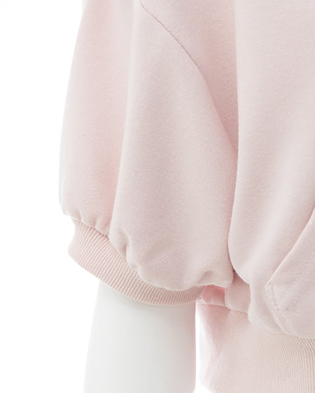 INGNI（イング） バックハートラメスウェットショートジップパーカー ﾗｲﾄﾋﾟﾝｸ/ｵﾌﾎﾜｲﾄ