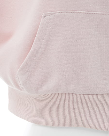 INGNI（イング） バックハートラメスウェットショートジップパーカー ﾗｲﾄﾋﾟﾝｸ/ｵﾌﾎﾜｲﾄ