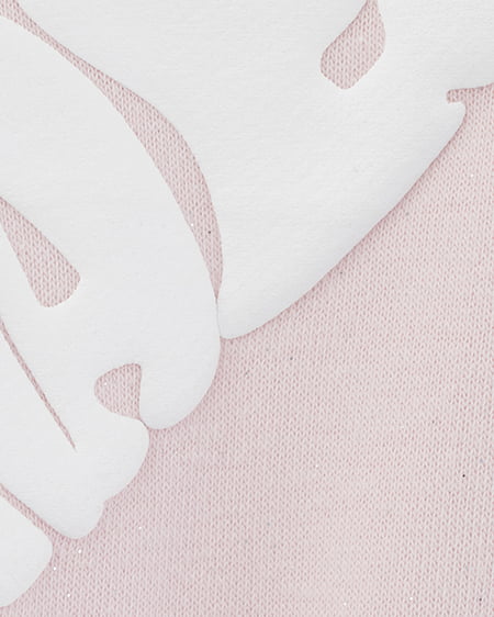 INGNI（イング） バックハートラメスウェットショートジップパーカー ﾗｲﾄﾋﾟﾝｸ/ｵﾌﾎﾜｲﾄ