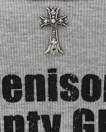 INGNI（イング） スタッズ付レイヤードリブロゴトップス ｸﾞﾚｰ/ｸﾛ