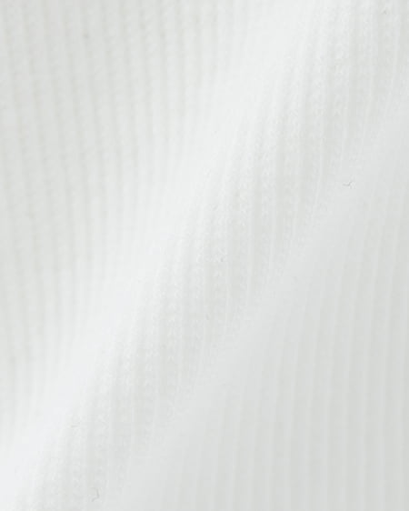 INGNI（イング） サイドギャザーリボンラインストーンロゴリブトップス ｵﾌﾎﾜｲﾄ