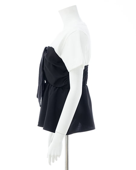 INGNI（イング） リボンドッキングトップス ｵﾌﾎﾜｲﾄ/ｸﾛ