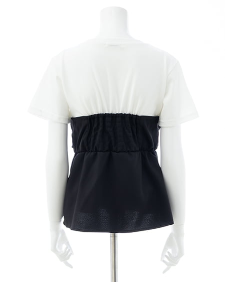 INGNI（イング） リボンドッキングトップス ｵﾌﾎﾜｲﾄ/ｸﾛ