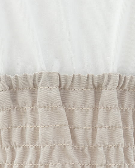 INGNI（イング） リボンドッキングトップス ｵﾌﾎﾜｲﾄ/ﾍﾞｰｼﾞｭ