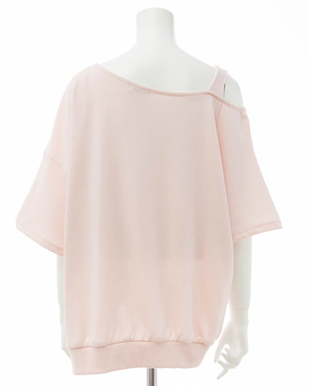 INGNI（イング） 肩ベルト付ナンバリングスウェットトップス ﾋﾟﾝｸ