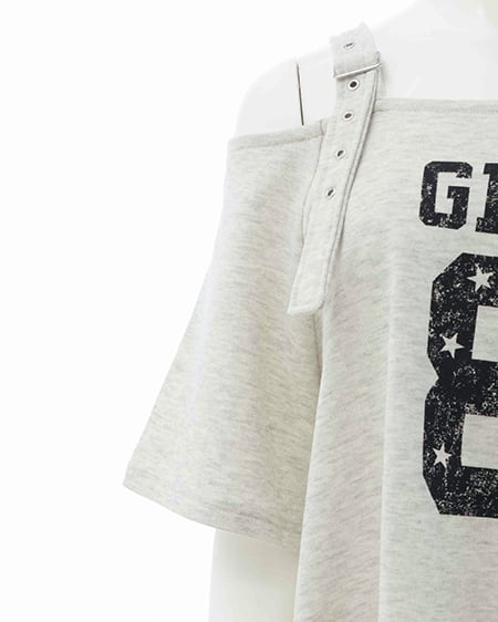 INGNI（イング） 肩ベルト付ナンバリングスウェットトップス ｵｰﾄﾐｰﾙ