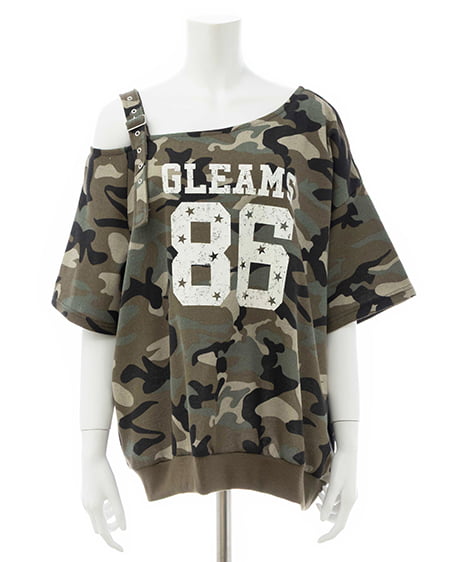 INGNI（イング） 肩ベルト付ナンバリングスウェットトップス ﾒｲｻｲ