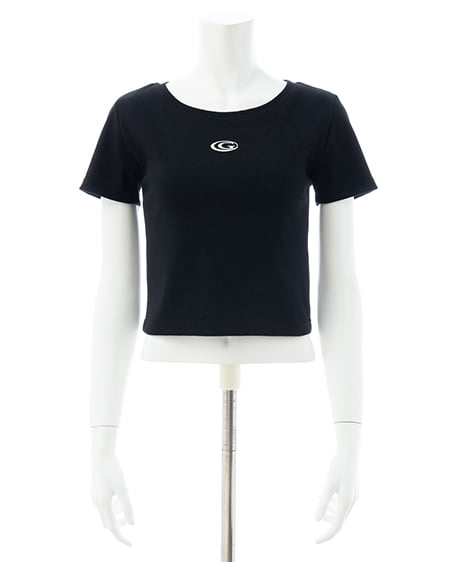 INGNI（イング） メタルロゴリブTシャツ ｸﾛ