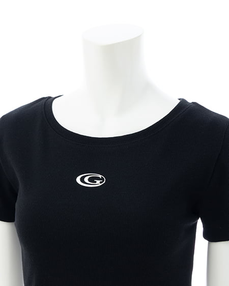 INGNI（イング） メタルロゴリブTシャツ ｸﾛ