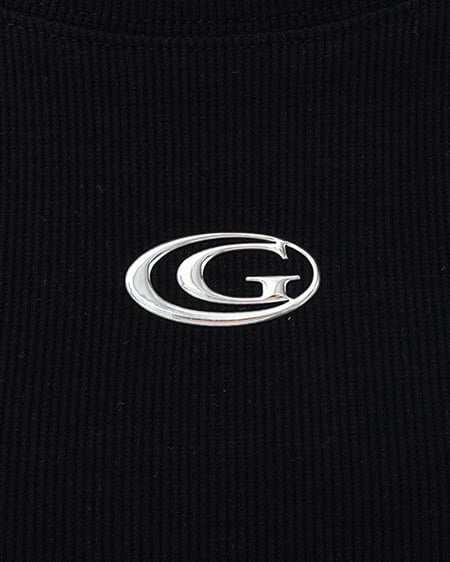 INGNI（イング） メタルロゴリブTシャツ ｸﾛ