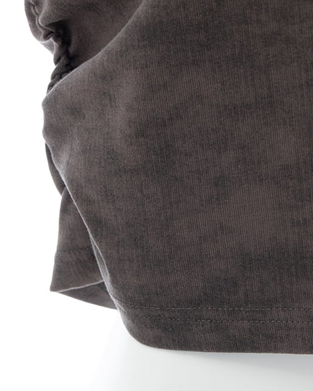 INGNI（イング） ムラ染めデニムロゴサイドギャザーTシャツ ｶｰｷ