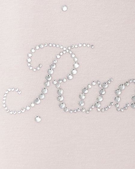 INGNI（イング） ラインストーン飛ばしロゴサイドギャザーTシャツ ﾗｲﾄﾋﾟﾝｸ