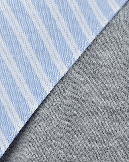 INGNI（イング） シャツドッキングスウェットトップス ｸﾞﾚｰ/ﾌﾞﾙｰｽﾄﾗｲﾌﾟ