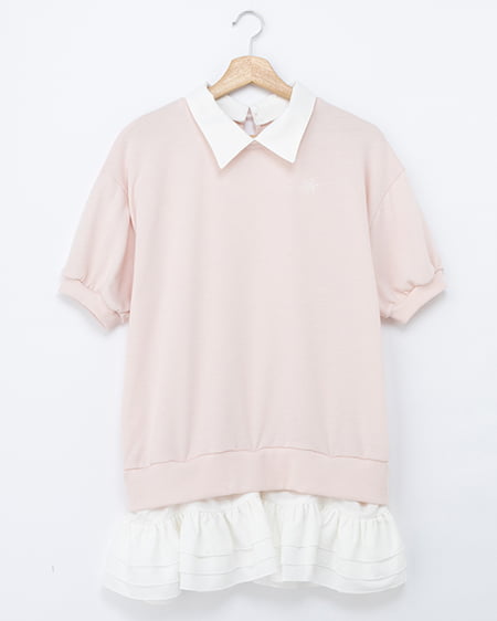 シャツドッキングスウェットトップス