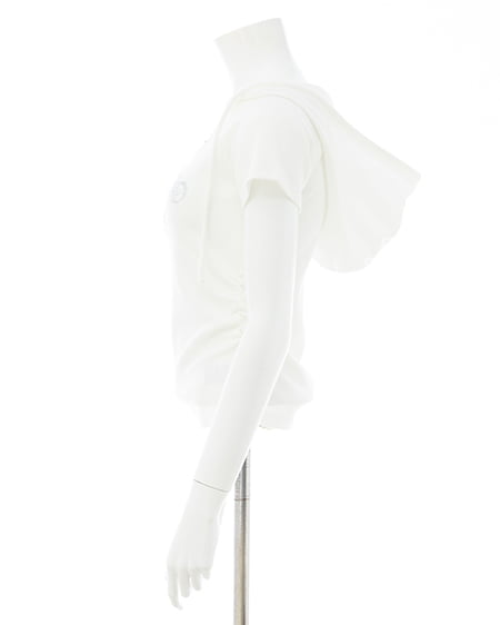 INGNI（イング） ヘンリーネックフードリブトップス ｵﾌﾎﾜｲﾄ