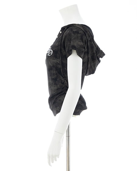 INGNI（イング） ヘンリーネックフードリブトップス ｸﾛ/ﾑﾗ