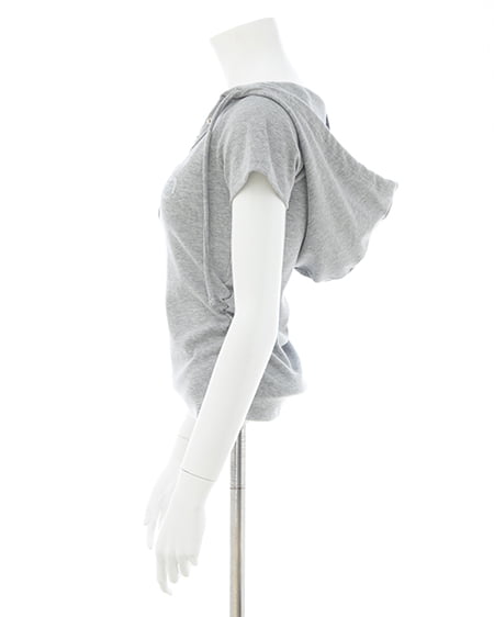 INGNI（イング） ヘンリーネックフードリブトップス ｸﾞﾚｰ