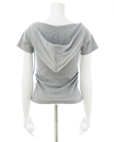 INGNI（イング） ヘンリーネックフードリブトップス ｸﾞﾚｰ