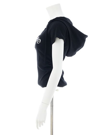 INGNI（イング） ヘンリーネックフードリブトップス ｸﾛ