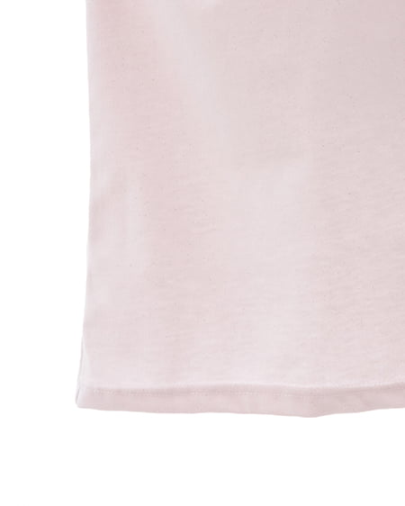 INGNI(イング) バックハートラメチュニックTシャツ ピンク/オフホワイト