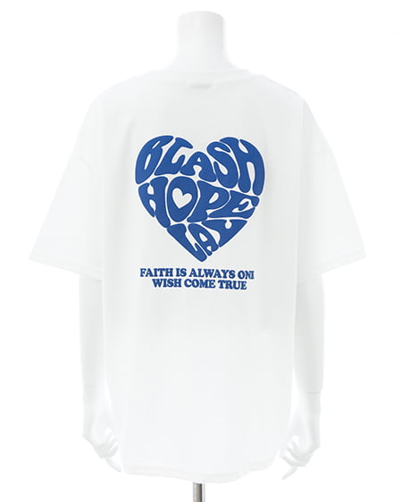 バックハートラメチュニックTシャツ