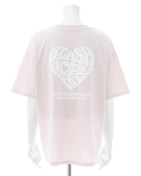 バックハートラメチュニックTシャツ