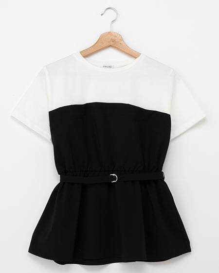 【7/22 2時までの限定価格】ベルト付ビスチェドッキングトップス