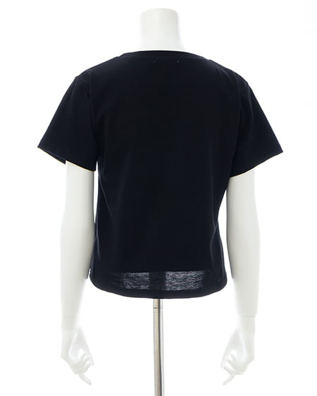 INGNI(イング) ビジューロゴ刺繍Tシャツ クロ