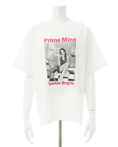 INGNI(イング) 転写フォトTシャツ オフホワイト/ピンク