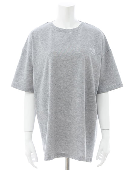 INGNI(イング) バックロゴラメチュニックTシャツ グレー