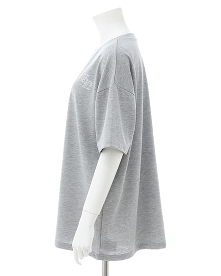 INGNI(イング) バックロゴラメチュニックTシャツ グレー