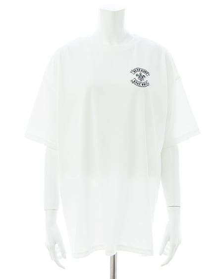 INGNI(イング) バックラインストーンロゴチュニックTシャツ オフホワイト