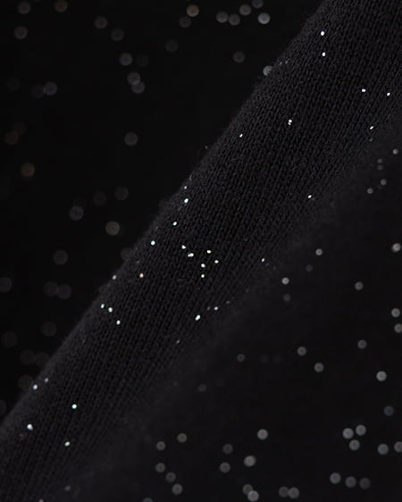 INGNI(イング) バックラインストーンロゴチュニックTシャツ クロ