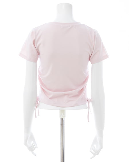 INGNI(イング) テープロゴラメTシャツ ライトピンク